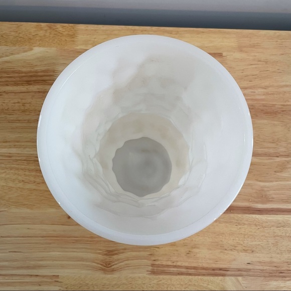 Vintage Large Snowball Milk Glass Vase - Picture 2 of 5